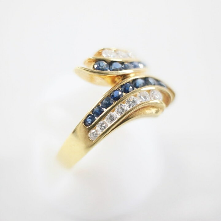 楽天市場】中古品 K18 サファイア・ダイヤモンドリング S0.41ct/D0 