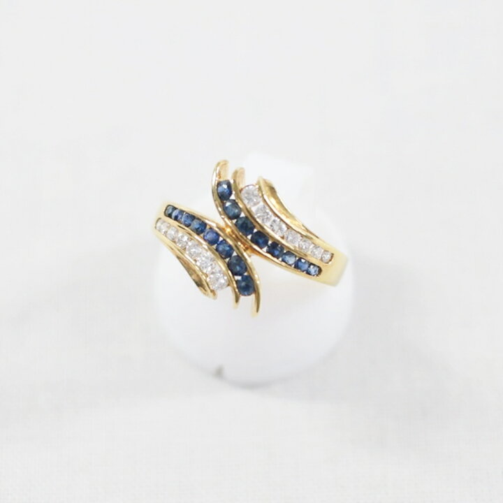 楽天市場】中古品 K18 サファイア・ダイヤモンドリング S0.41ct/D0 