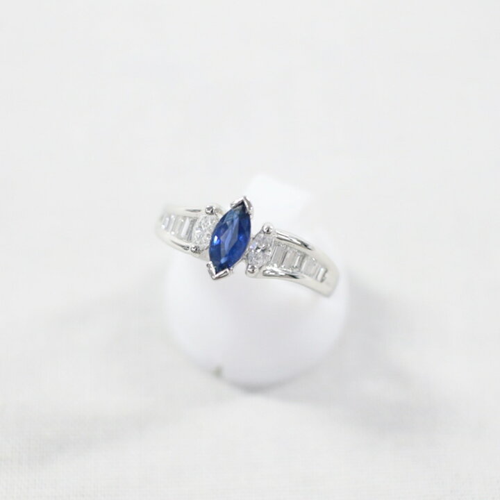 楽天市場】中古美品 PT900 サファイア・ダイヤモンドリング S0.60ct/D0  