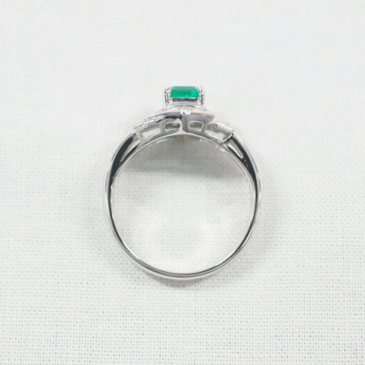楽天市場】中古美品 PT900 エメラルド・ダイヤモンドリング E0.65ct/約 