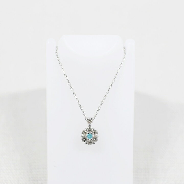 楽天市場】中古美品 PT850 パライバトルマリン・ダイヤモンド 