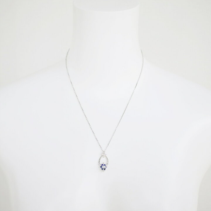 楽天市場】中古美品 PT850 サファイア・ダイヤモンドネックレス S0 