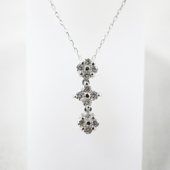 楽天市場】中古美品 Pt950 ダイヤモンドネックレス D0.20 / 約1.4g 