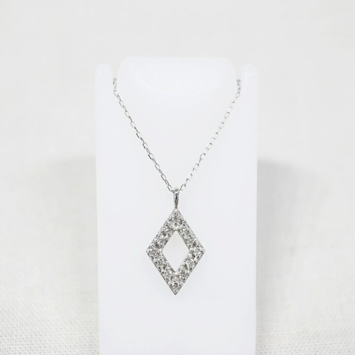 楽天市場】中古美品 PT900 PT850 ダイヤモンドネックレス D0.1ct/約1.0  