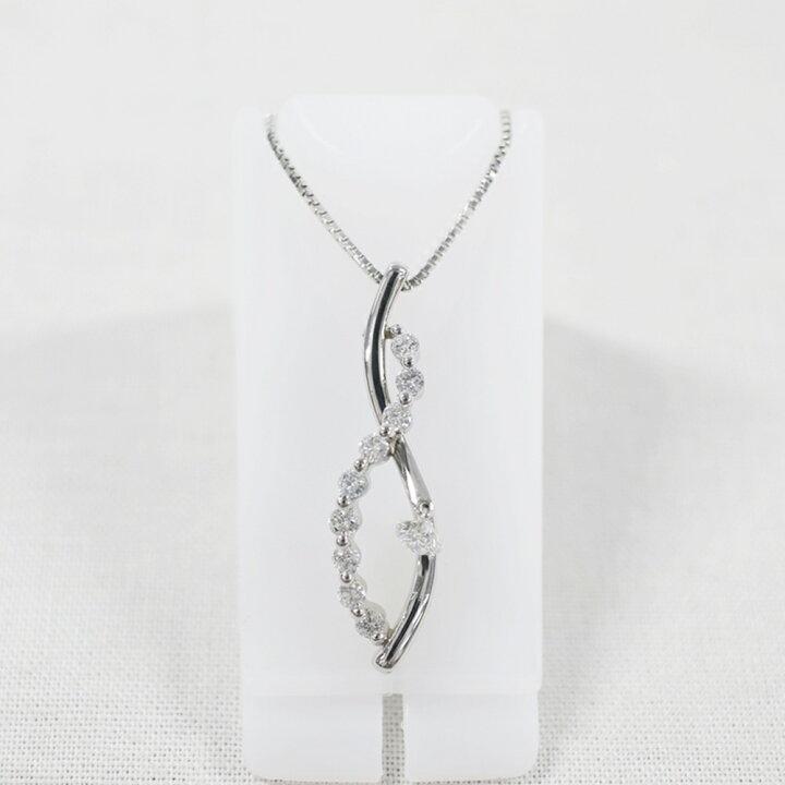 楽天市場】中古美品 PT900 PT850 ダイヤモンドネックレス D0.5ct/約6.0 