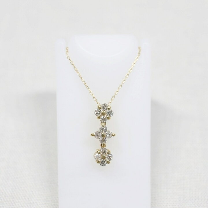 楽天市場】中古美品 K18 ダイヤモンドネックレス D0.3ct/約1.4g/約39cm 