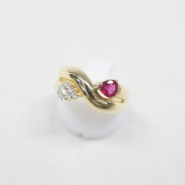 楽天市場】美品 K18 ルビー・ダイヤモンドリング R0.45ct/D0.13ct/約 