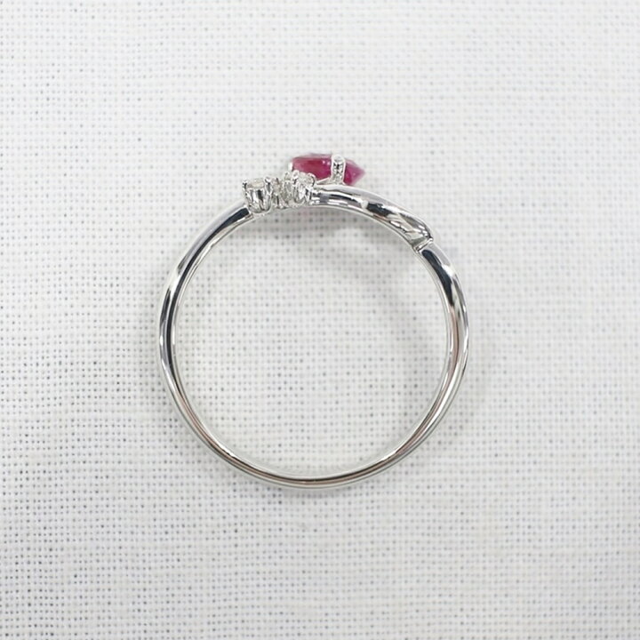 楽天市場】美品 PT900 ルビー・ダイヤモンドリング R0.46ct/D0.04ct/約 