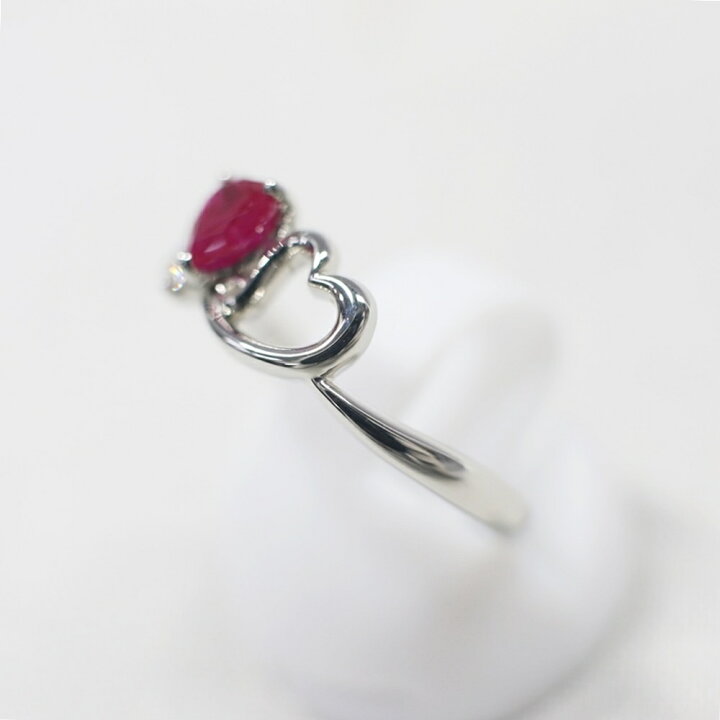 楽天市場】美品 PT900 ルビー・ダイヤモンドリング R0.46ct/D0.04ct/約 