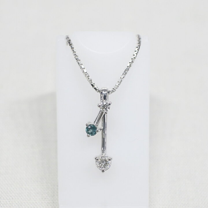 楽天市場】美品 K18WG アレキサンドライト・ダイヤモンドネックレス A0 