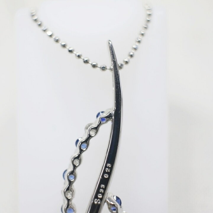 楽天市場】美品 PT900 PT850 サファイア・ダイヤモンドネックレス S0 