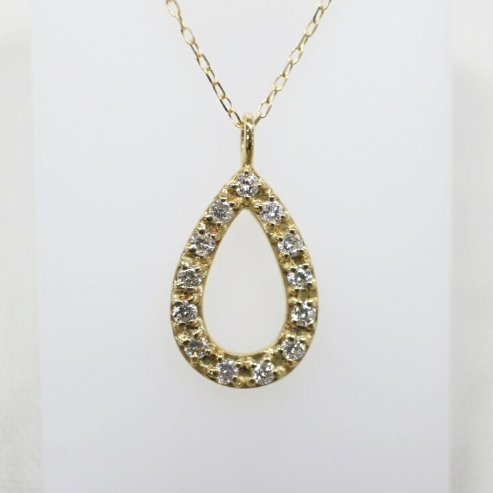 楽天市場】中古美品 K18 ダイヤモンドネックレス D0.1ct/約1.0g/約40cm 