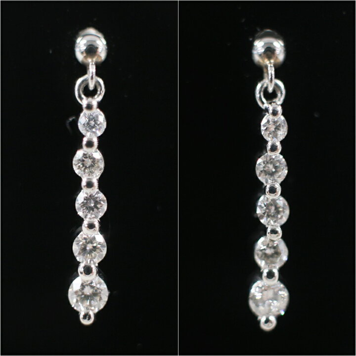 楽天市場】中古美品 Pt900 ダイヤモンドピアス D0.15ct / 約1.3g 刻印 