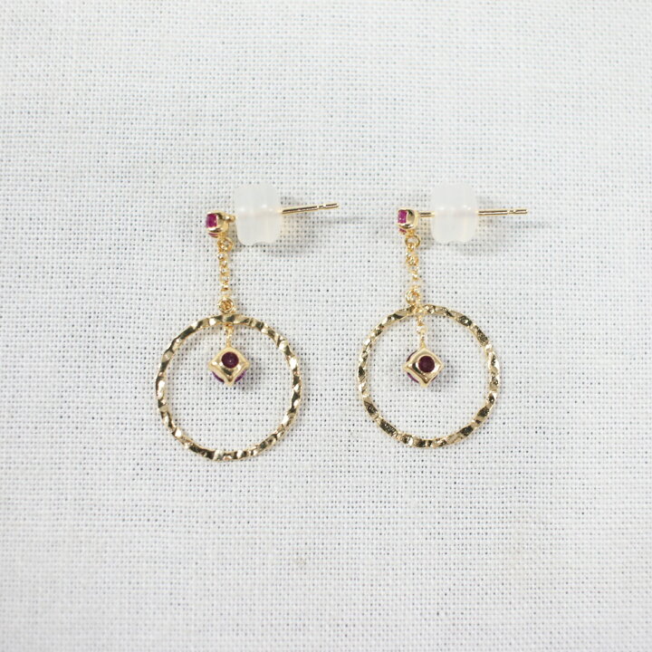楽天市場】中古美品 K18 ロードライトピアス 約0.8g 刻印あり 18金 