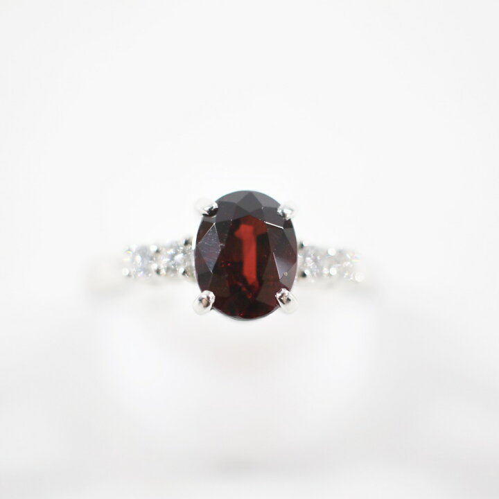 楽天市場】中古美品 Pt900 ガーネット・ダイヤモンドリング G1.60ct 