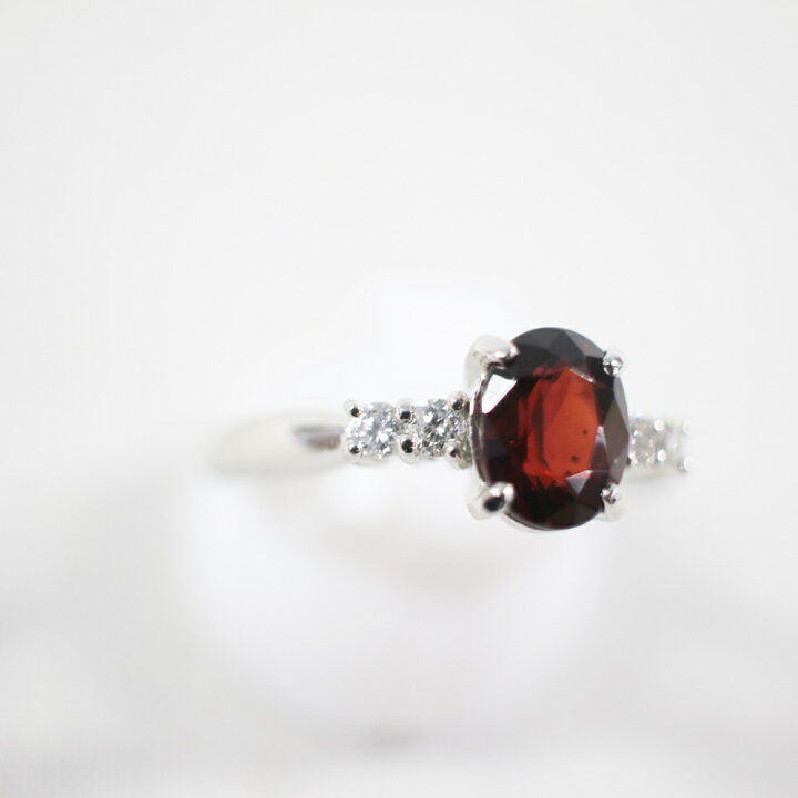 楽天市場】中古美品 Pt900 ガーネット・ダイヤモンドリング G1.60ct 