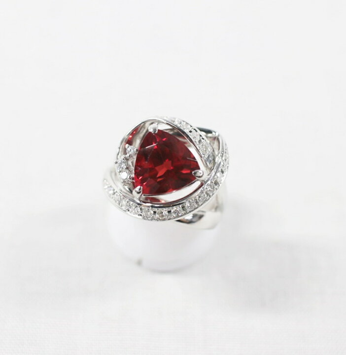 楽天市場】中古美品 Pt900 アンデシン・ダイヤモンドリング A3.51ct 