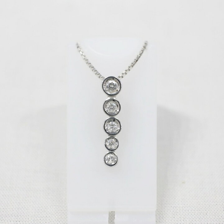 楽天市場】中古美品 K18WG ダイヤモンドネックレス D0.25ct/約5.7g/約 