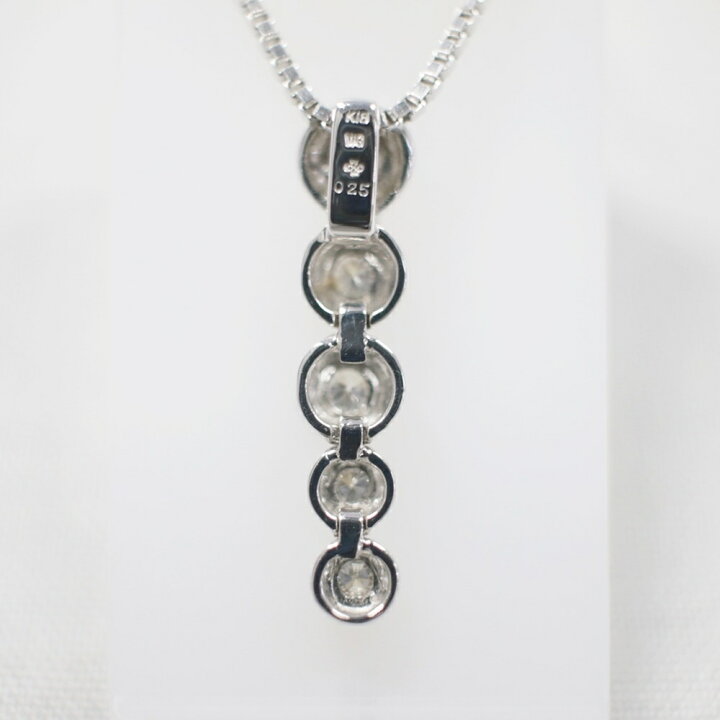 楽天市場】中古美品 K18WG ダイヤモンドネックレス D0.25ct/約 