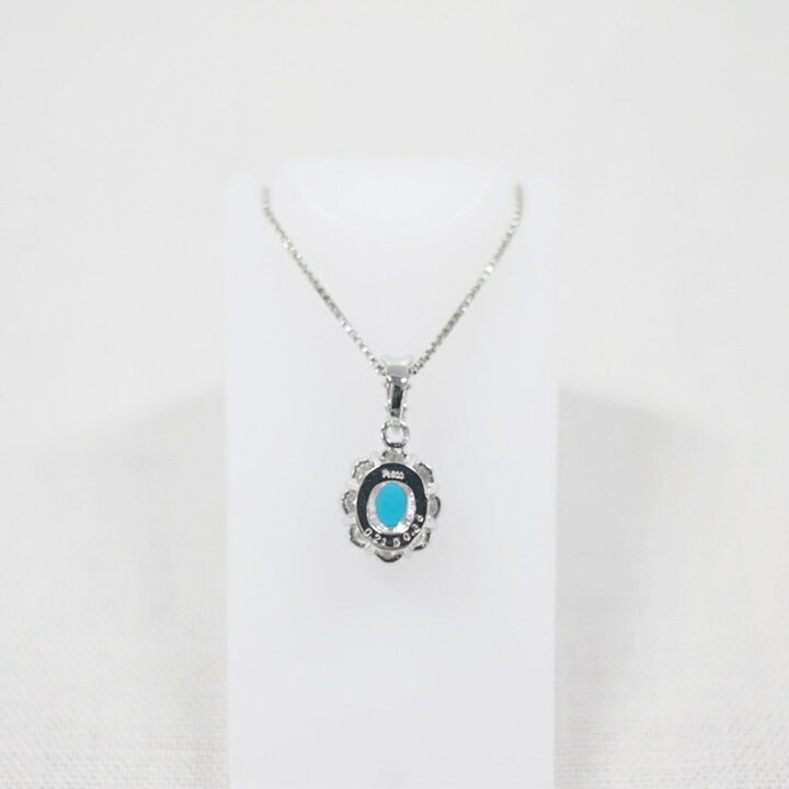 楽天市場】中古美品 PT900 PT850 アパタイト・ダイヤモンドネックレス 