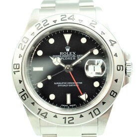 【中古】ROLEX 16570 エクスプローラーII 機械式自動巻き 日付表示 黒文字盤 横穴なし F番 2004年頃 ロレックス メンズ ブランド 腕時計 USED-A wtc●