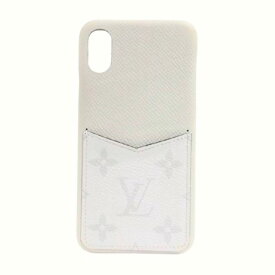 【中古】LOUIS VUITTON M67681 バンパー iPhone X.XS タイガ ラマ モノグラム ブロン グレージュ ホワイト 白 10 カバー ポケット スマホ スマートフォン カバー ケース アイフォン レザー ブランド ルイヴィトン メンズ □□ USED-B