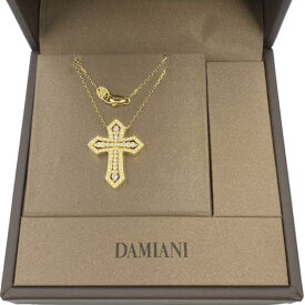 【未使用】DAMIANI 20086732 ベルエポック YG ダイヤモンド イエロー ゴールド トップ チェーン クロス 十字架 ダミアーニ レディース メンズ ブランド アクセサリー【中古】USED-SS