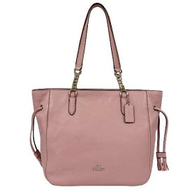 COACH F72650 トートバッグ ハンドバッグ ショルダーバッグ ピンク系 シルバー金具 チャーム コーチ レディース 女性 ブランド □□ USED-AB