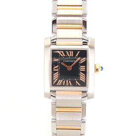 カルティエ Cartier W5010001 タンクフランセーズ SM 2009年Xmas限定 ブラック □□USED-SA