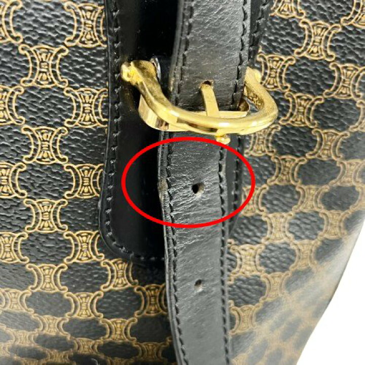 楽天市場】CELINE セリーヌ MC97/2 ハンドバッグ マカダム柄 ブラック 
