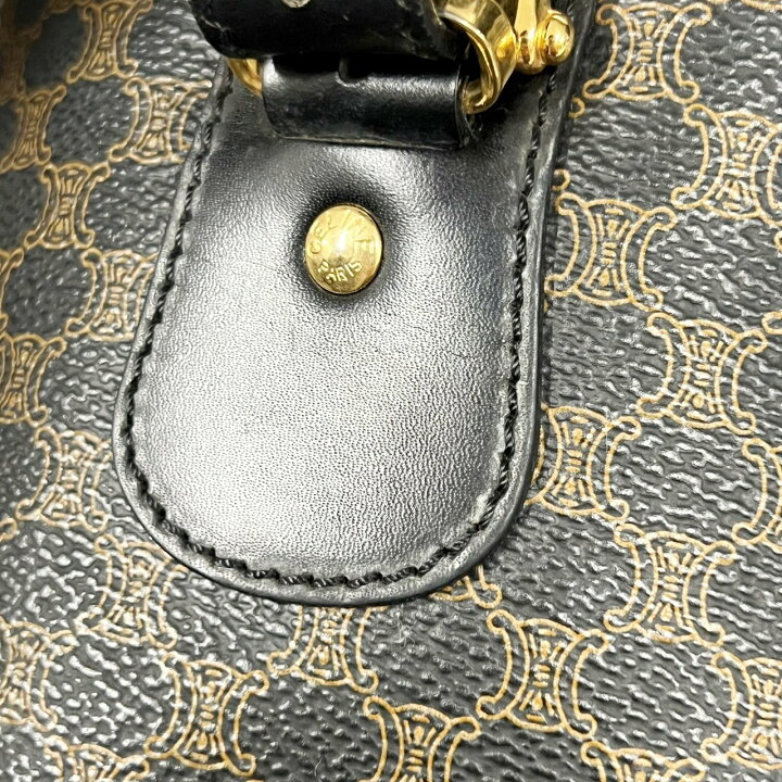CELINE (セリーヌ) (5) MC97/2 マカダム クラッチバッグ レディース ブラウン×ブラック ー セリーヌ マカダム金具 トップハンドルバッグ ブランドオフ CELINE スウェード ハンドバッグ スエード 中古 レディース CELINE セリーヌ  マカダム ハンドバッグ MC97 中古(ブラウン): VINTAGE - チックタックオンラインストア