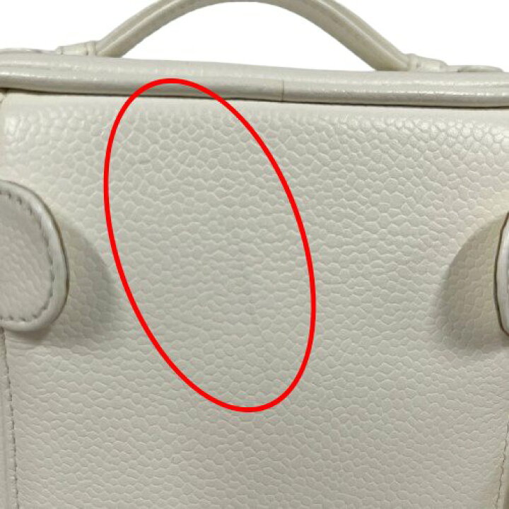 楽天市場】CHANEL バニティバッグ キャビアスキン ホワイト 白