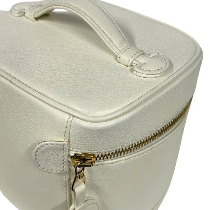 楽天市場】CHANEL バニティバッグ キャビアスキン ホワイト 白 