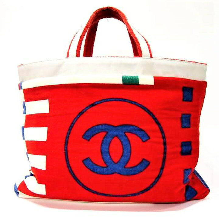 楽天市場】【中古】CHANEL ビーチバッグ ブランケット・ポーチ付き 