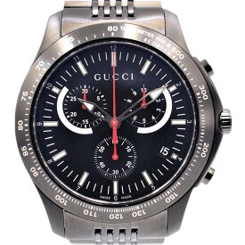 【中古】GUCCI YA126258 Gタイムレス クロノ クォーツ 5気圧防水 日付表示 クロノグラフ タキメーター グッチ メンズ ブランド 腕時計 USED-A wtc●
