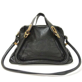 【中古】SEE BY CHLOE 8HS891-043 BLACK パラティ ミディアム 2way ショルダー ハンドバッグ ブラック黒 ゴールド金具 レザー シー バイ クロエ レディース バッグ 女性 USED-B●