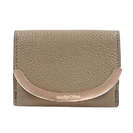 【中古】SEE BY CHLOE CHS19AP891 349 21T LIZZIE リジー 三つ折り 財布 サファリ カーキ ミニ コンパクト ウォレット シー バイ クロエ レディース ブランド USED-AB●