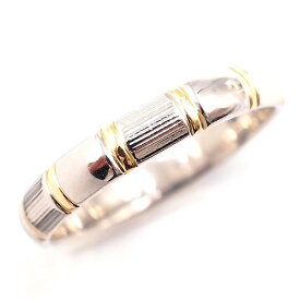 【中古】CELINE サイズ 13 3.3g バイカラー リング Pt850/750 K18 YG プラチナ イエローゴールド 指輪 セリーヌ レディース ブランド アクセサリー USED-SA●