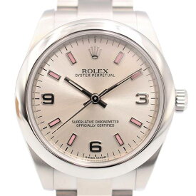 【中古】ROLEX 177200 オイスターパーペチュアル 機械式自動巻き ピンクバーインデックス 梨地バックル G番 2015年頃 ロレックス ボーイズ ユニセックス ブランド 腕時計 USED-SA wtc●