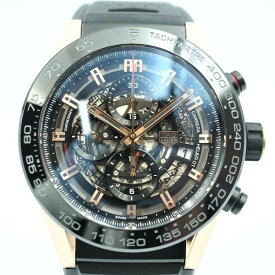 【中古】TAG HEUER CAR2A5A カレラ キャリバーホイヤー01 クロノグラフ 機械式自動巻き 100m防水 日付表示 クロノグラフ タキメーター タグホイヤー メンズ ブランド 腕時計 USED-SA wtc●