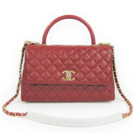 【中古】CHANEL シャネル チェーン ショルダーバッグ キャビアスキン ココハンド ボルドー系 ゴールド金具 肩掛け 斜め掛け ハンドバッグ レディース 女性 ブランド □□USED-S