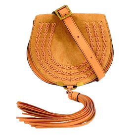 【中古】CHLOE クロエ マーシー ショルダーバッグ 01-19-60-65 ブラウン系 ピンク系 レザー ゴールド金具 肩掛け 斜め掛け バッグ ク レディース 女性 ブランド □□ USED-SA