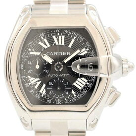 【中古】CARTIER W62007X6 ロードスター クロノグラフ 機械式自動巻き 100m防水 日付表示 クロノグラフ タキメーター カルティエ カルチェ メンズ ブランド 腕時計 USED-A wtc●