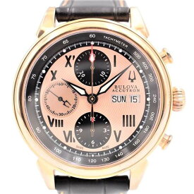 【中古】BULOVA 64C100 アキュトロン 機械式自動巻き 50m防水 日付曜日表示 クロノグラフ タキメーター ブローバ メンズ ブランド 腕時計 USED-AB wtc●