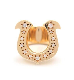 【中古】TENDERLOIN ホースシューリング 18K イエローゴールド YG ダイヤ13石 14号 指輪 ダイヤモンド テンダーロイン メンズ アクセサリー ジュエリー ブラン USED-B●