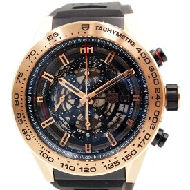 【中古】TAG HEUER CAR2A5B.FT6044 カレラ キャリバーホイヤー01 クロノグラフ 機械式自動巻き 100m防水 日付表示 クロノグラフ タキメーター ラバーベルト タグホイヤー メンズ ブランド 腕時計 USED-SA wtc●