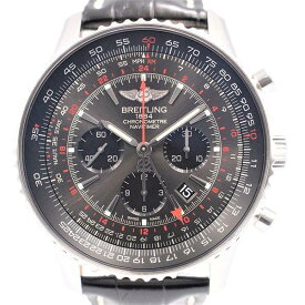【中古】BREITLING AB0441 ナビタイマー GMT 機械式自動巻き 日付表示 クロノグラフ ブライトリング メンズ ブランド 腕時計 USED-AB wtc●