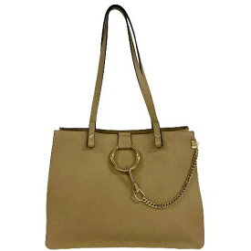 【中古】CHLOE クロエ フェイトートバッグ ショルダーバッグ ハンドバッグ ベージュ系 レザー ゴールド金具 肩掛けバッグ レディース 女性 ブランド □□ USED-AB