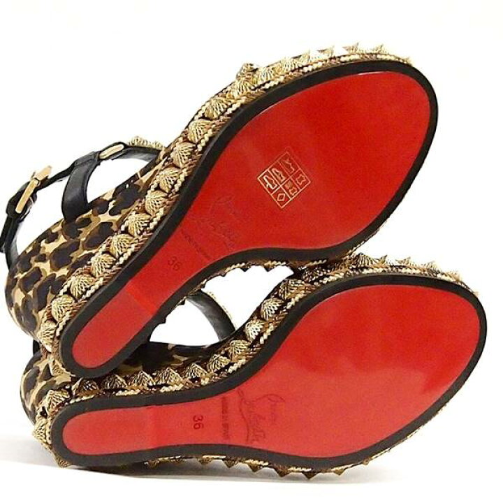 楽天市場】【中古】CHRISTIAN LOUBOUTIN 1200133 ウェッジソール 