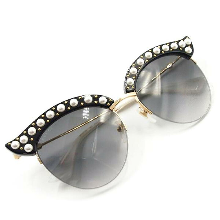 楽天市場】【中古】GUCCI GG0212S 00153 サングラス ブラック ゴールド 